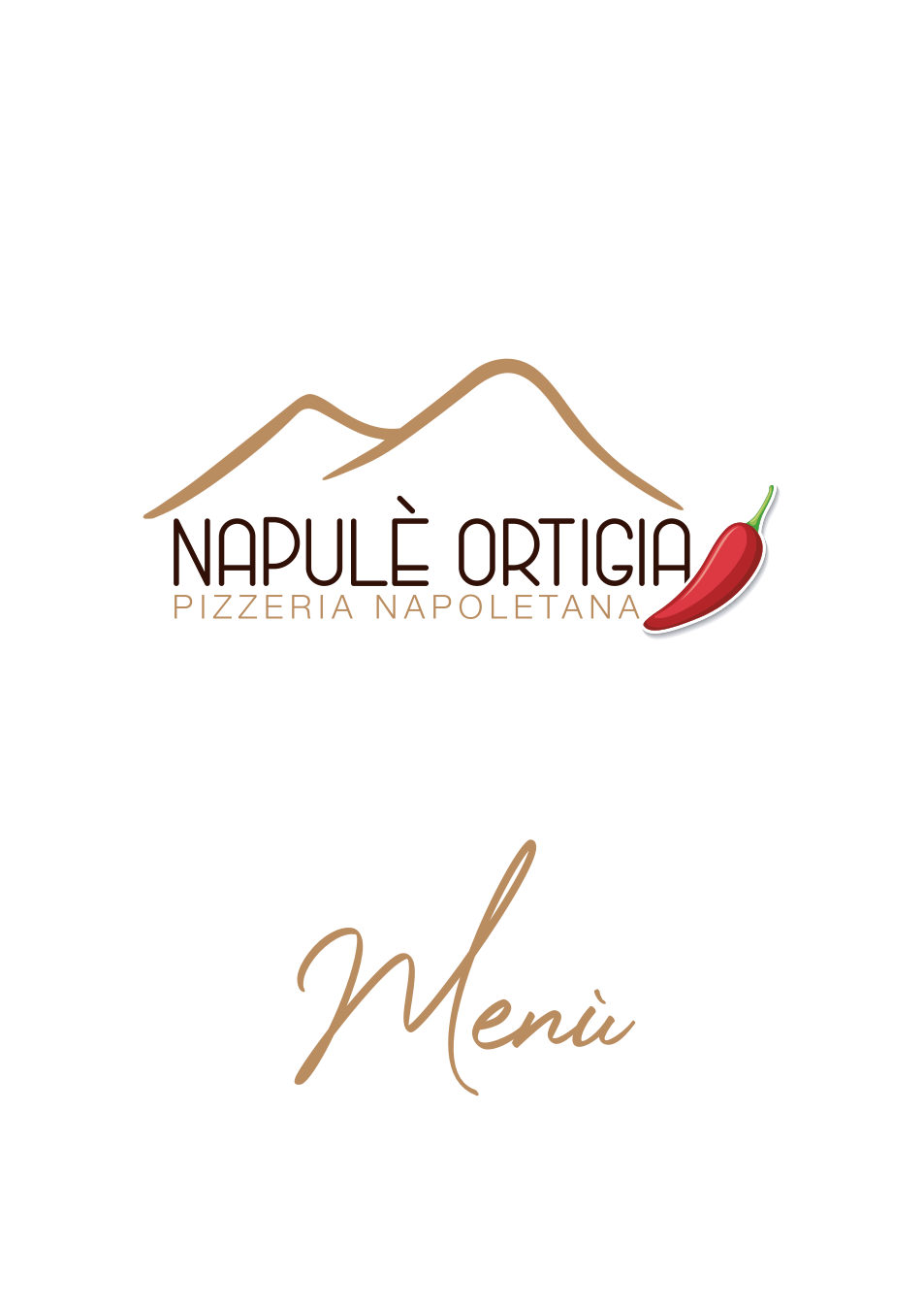 Pagina 1 del menu Napulè Ortigia