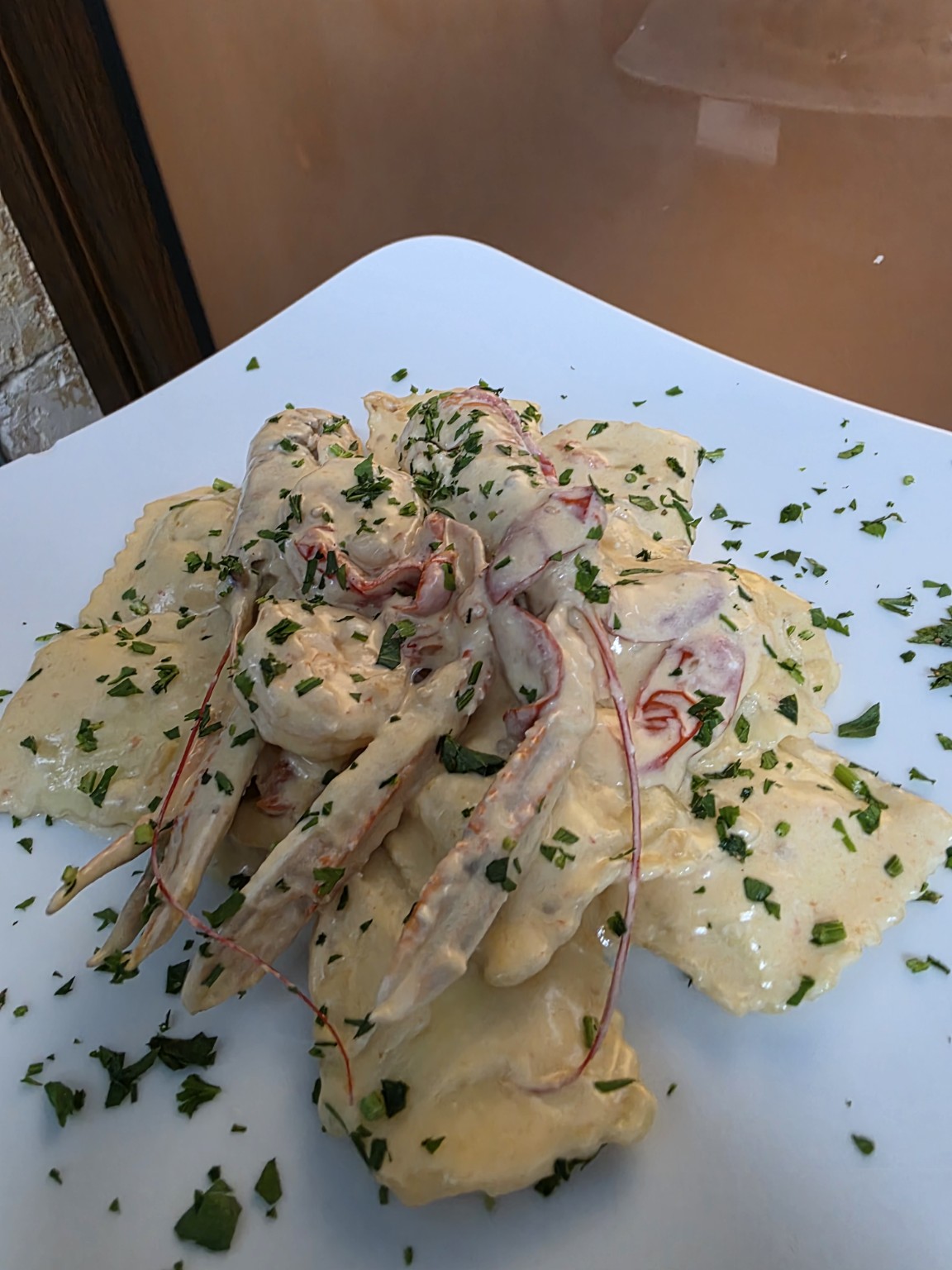 Ravioli di mare con gamberi